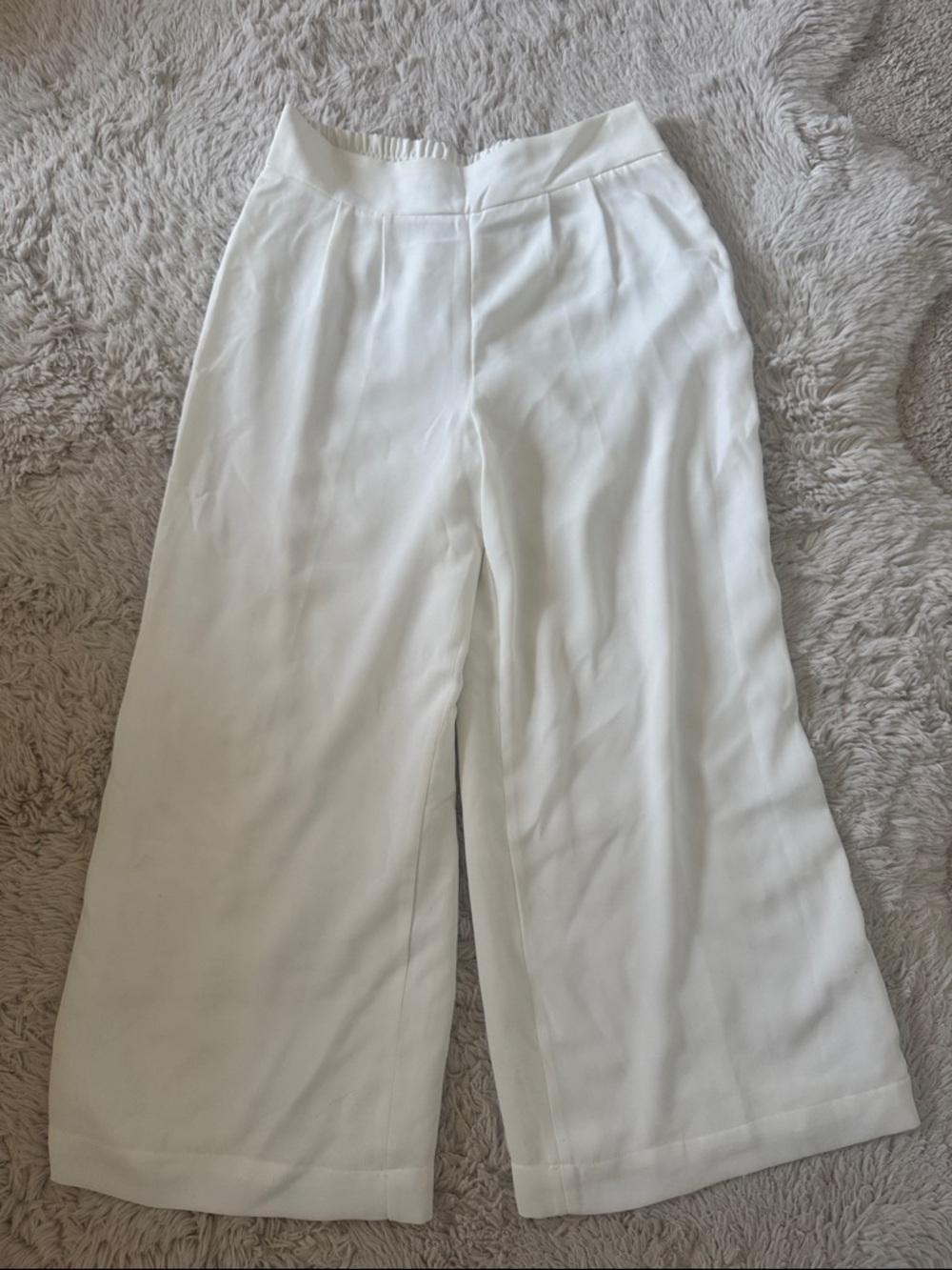 White Wide Leg Pants